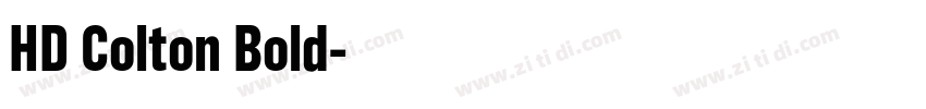 HD Colton Bold字体转换